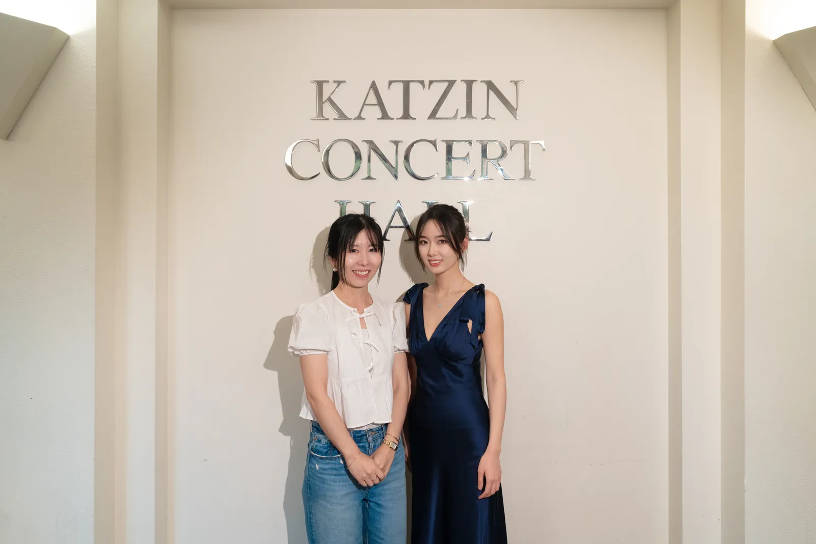 Rui Xi with a colleague at Katzin Concert Hall